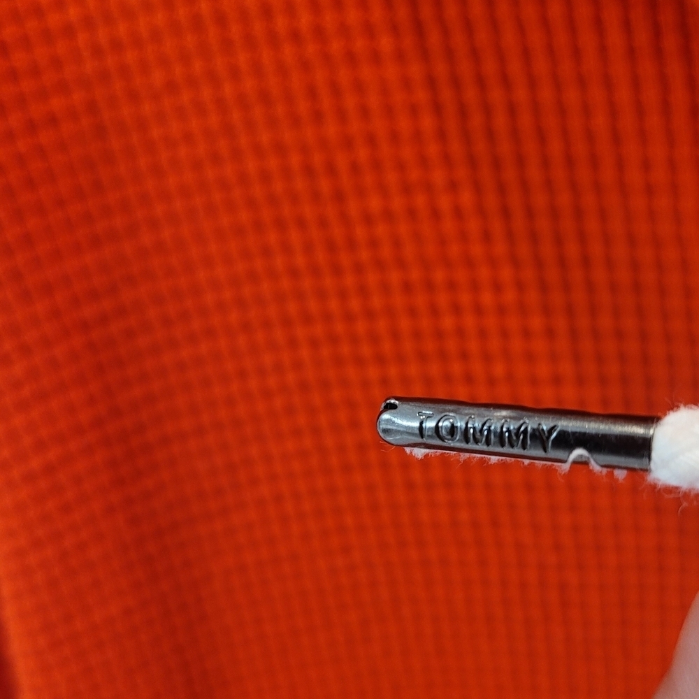 Tommy Hilfiger Orange Hooded Sweater Size S Cotton 100% - Picture 6 of 14